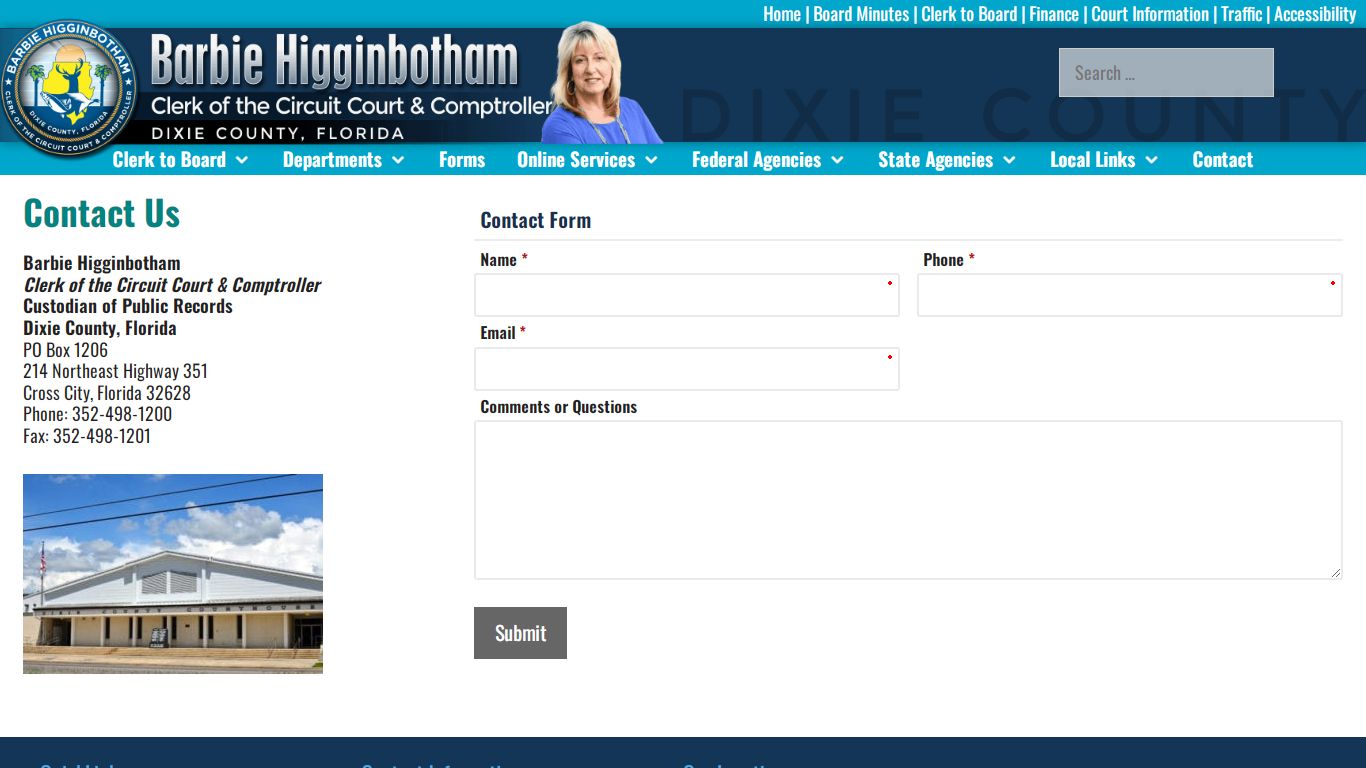 Contact Us – Dixie County Clerk of the Circuit Court ...
